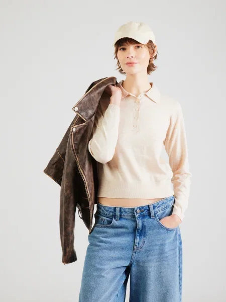 VERO MODA Pulóver teveszín