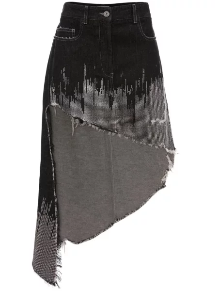 Fustă din denim Jw Anderson cu tepi negru