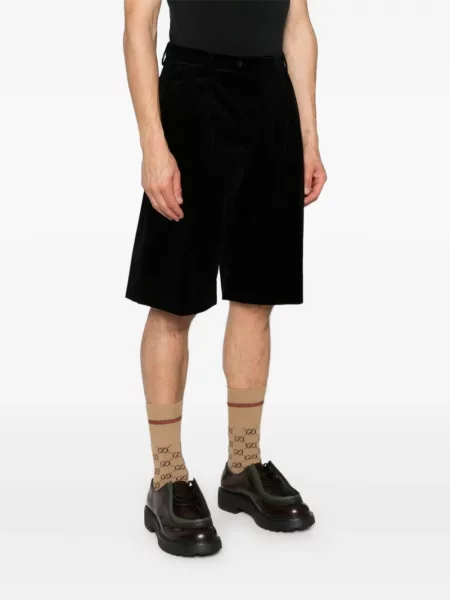 Pantaloni scurți Gucci plisate negru
