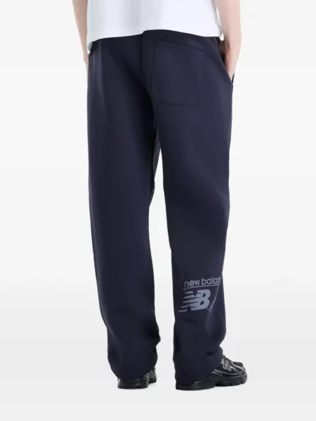 Fleece καπιτονέ παντελόνι New Balance καφέ