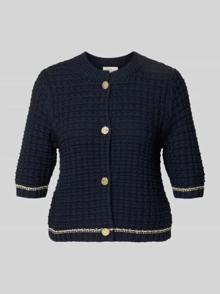 Kardigan w dzianinowej optyce krój slim fit Robe Légère