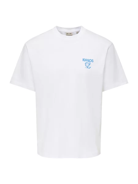 Only & Sons Tricou ONSZEUS albastru regal alb