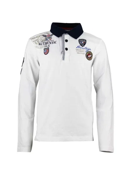 Tricou polo copii Harry Kayn alb
