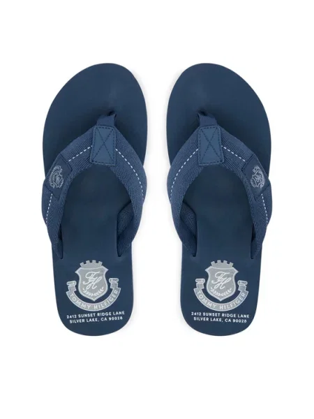 Pánske žabky Tommy Hilfiger Patch Beach Sandal aegean sea modrá
