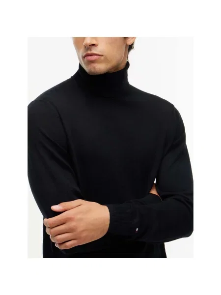 Mikina Tommy Hilfiger z merina čierna