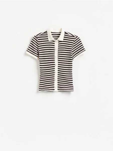 Reserved Bluză stil polo multicolor