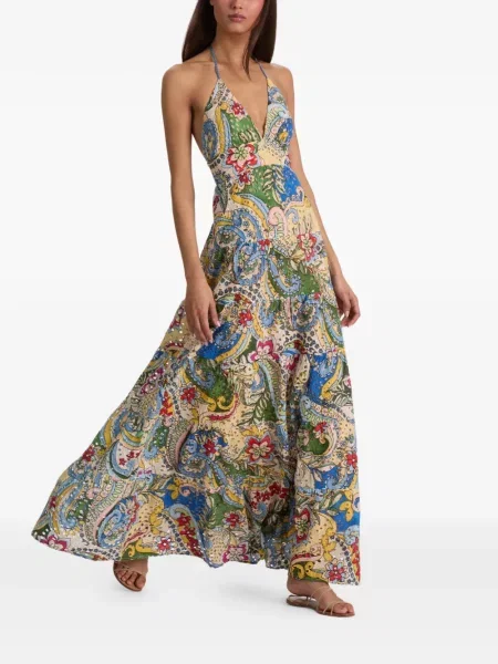Rochie Alice + Olivia cu imagine cu model paisley galben