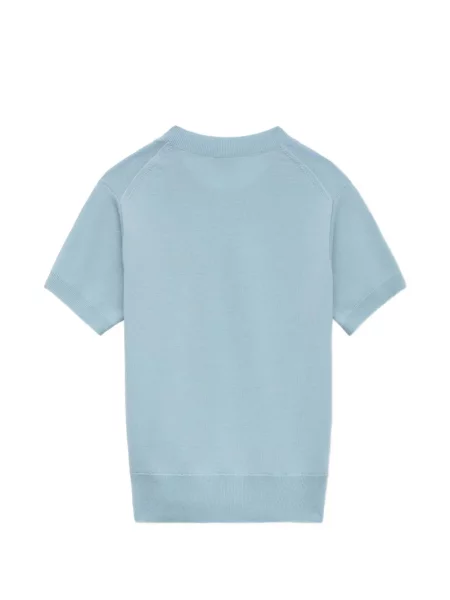 Scurt pulover Kenzo cu broderie albastru
