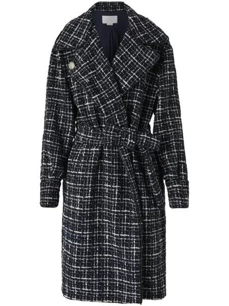 Palton Genny din tweed negru