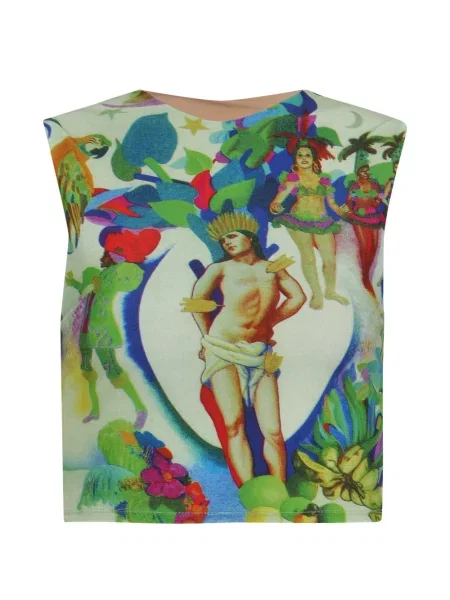 Top Amir Slama fără mâneci verde