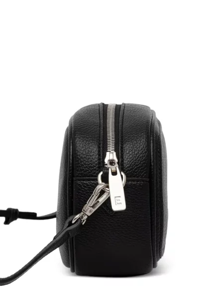 Crossbody táska Ermanno Firenze autogrammal fekete
