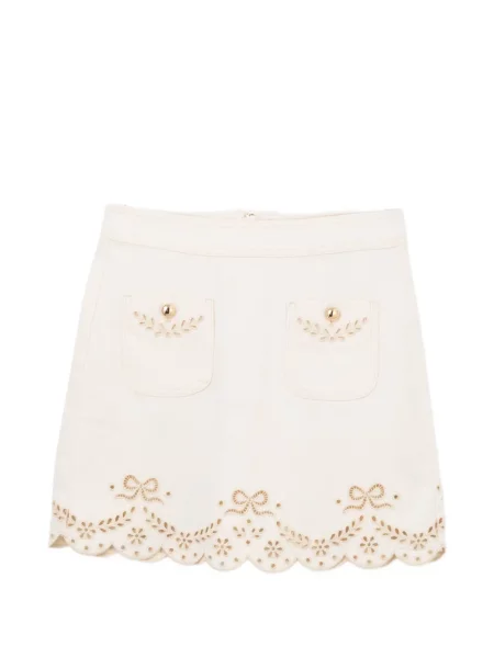 Fusta mini Self-portrait cu broderie