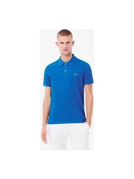 Koszulka polo Lacoste z krótkim rękawem niebieska