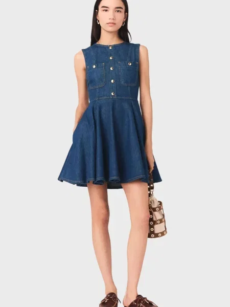 Джинсова сукня Maje синя