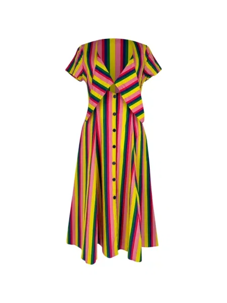 Rochie midi Staud cu legături galben