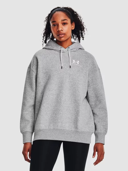Худі Under Armour Essential Flc Os бавовна/поліестер сірий
