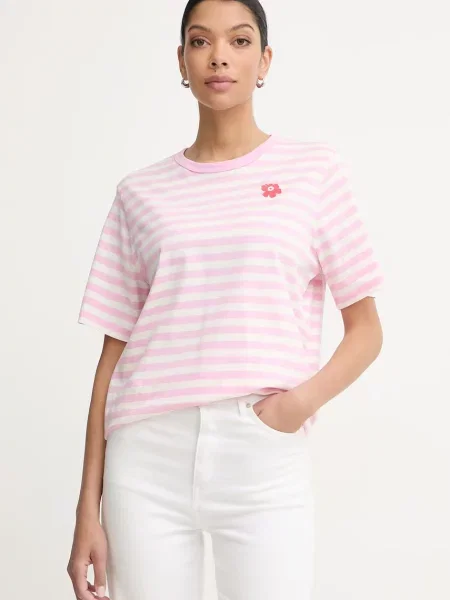 Marimekko tricou basic damske din roz