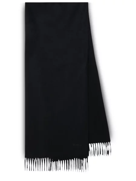 Fular Max Mara cu broderie negru