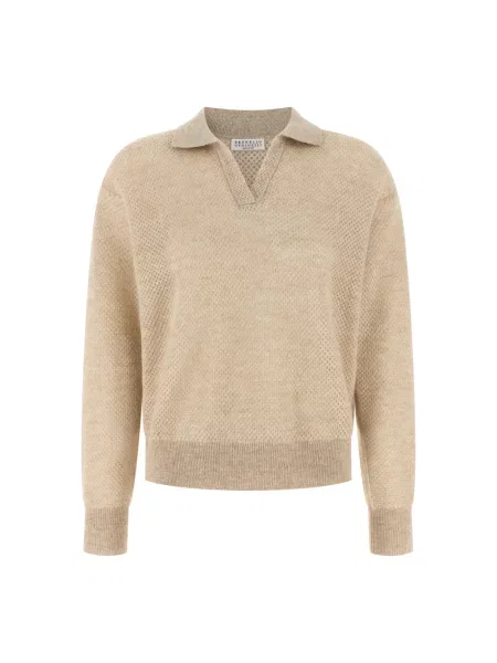 Sweter Brunello Cucinelli żółty