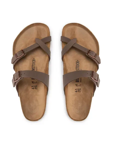 Japonki Birkenstock brązowe
