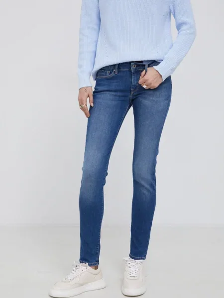 Pepe Jeans Jeans Soho femei medium waist albastru
