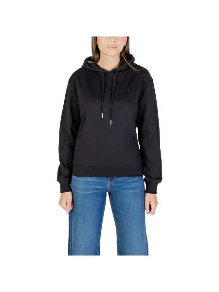 Froté mikina Calvin Klein Jeans čierna