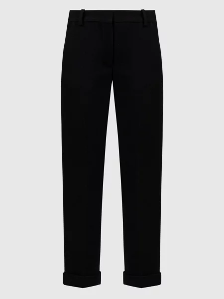 Шерстяные брюки Balmain черные