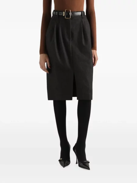 Fustă Dolce & Gabbana de lână gri