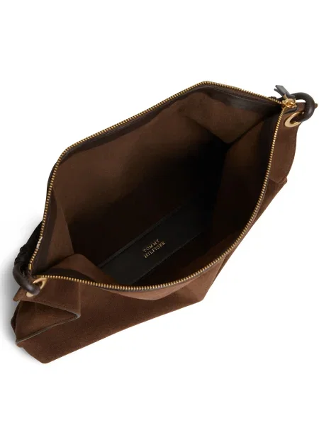 Tommy Hilfiger Geantă Th Statement Leather Bag Suede maro
