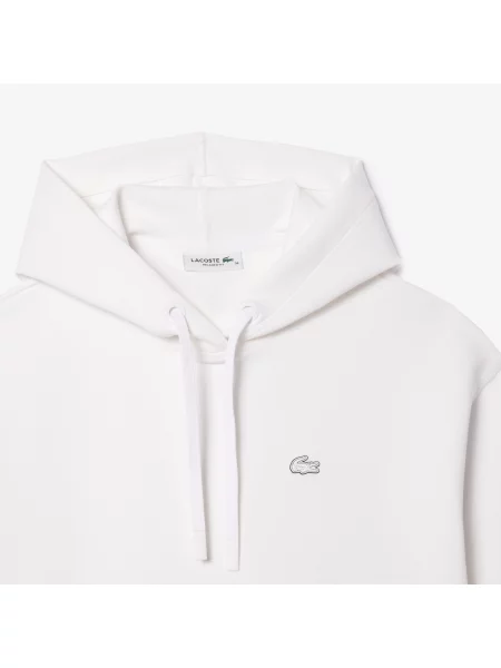 Lacoste Krótka Bluza Z Kapturem biała