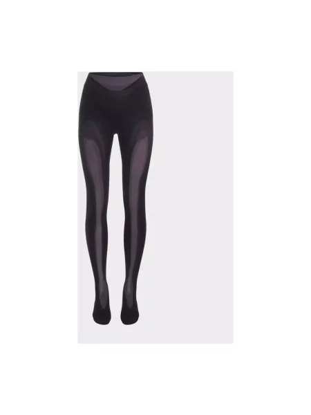 Legginsy Mugler z siateczką czarne