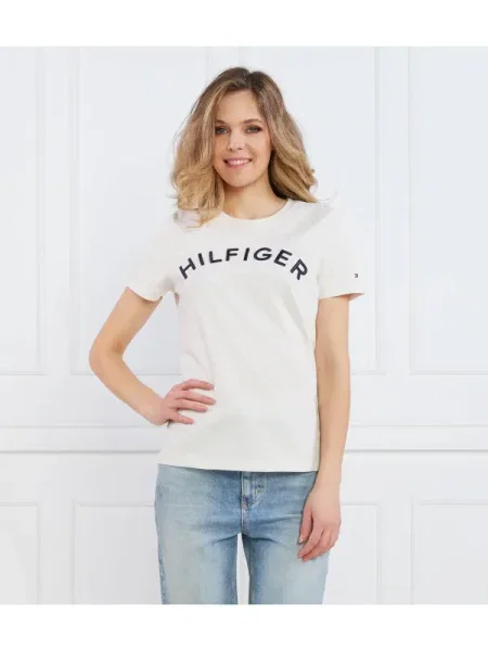 Tommy Hilfiger Tricou REG HILFIGER VARSITY EMB C-NK SS alb