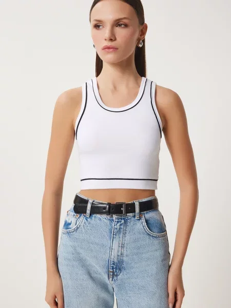 Happiness İstanbul Top negru alb