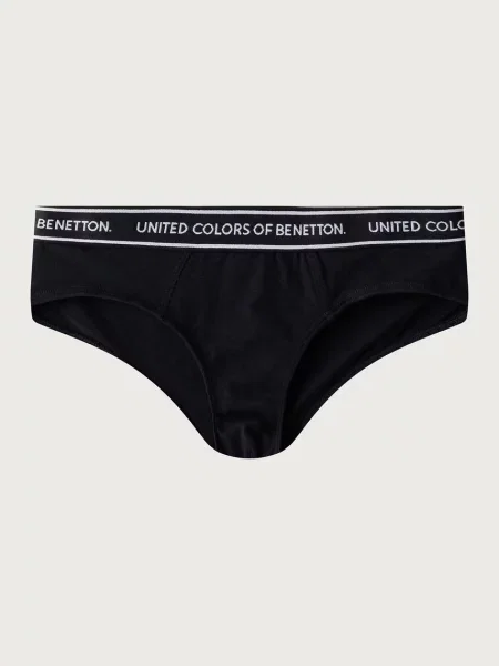 United Colors of Benetton nohavičky detské s elastanom čierna