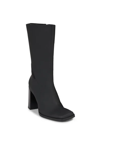Bokacsizma Calvin Klein Jeans Heel Zip Boot Lth Wn Triple Black fekete