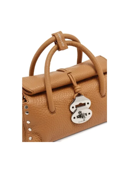 Mała torebka skórzana Zanellato brązowa