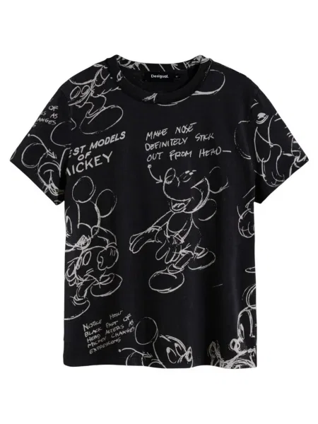 Desigual tričko MICKEY SKETCH sivá