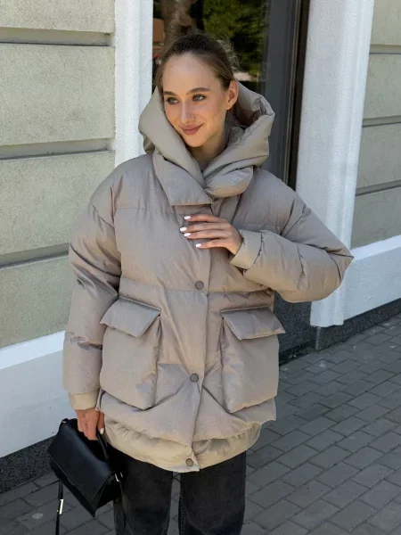 Пуховик MilaNova бежевий