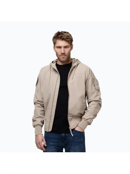 Geacă pentru bărbați Pitbull Hooper Hooded sand