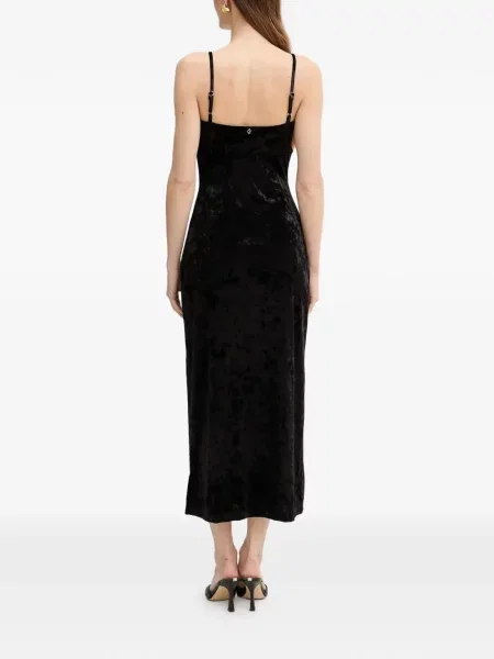 Rochie midi Guess cu bretele negru
