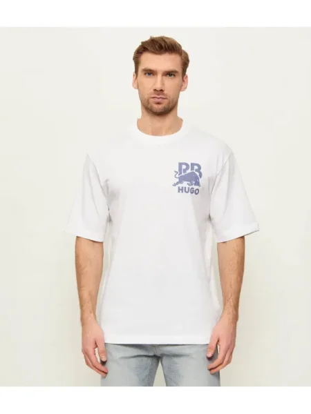 HUGO Tricou Delel_RB | Hugo x Racing Bulls | Relaxed fit alb