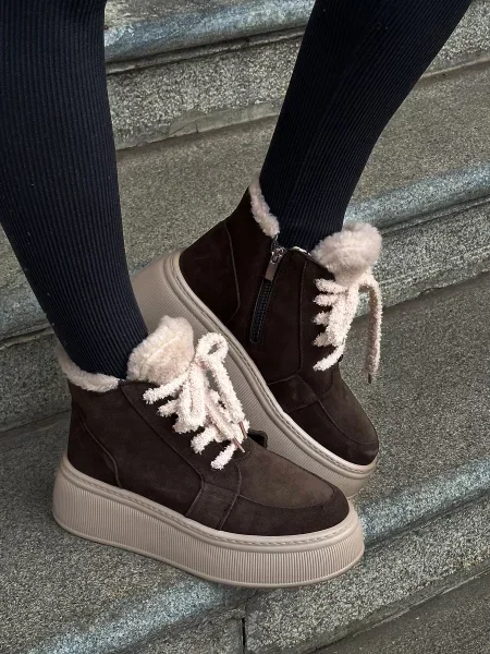 Замшевые ботинки Innoe коричневые