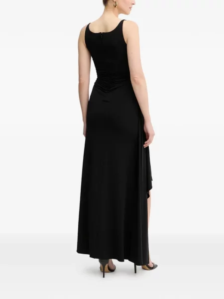 Rochie maxi Hervé Léger cu cataramă de costum negru