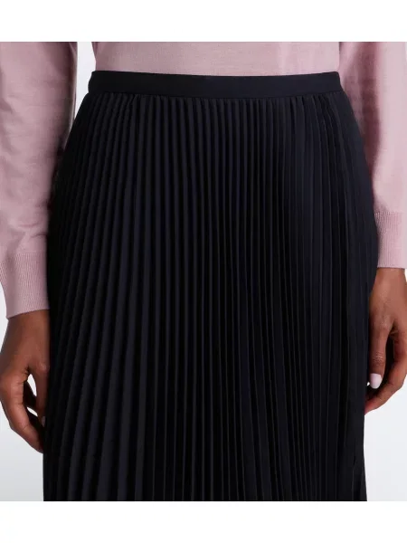 Fustă midi Valentino asimetrică negru