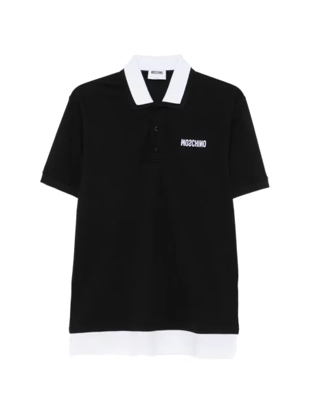 Tricou polo Moschino cu imagine negru