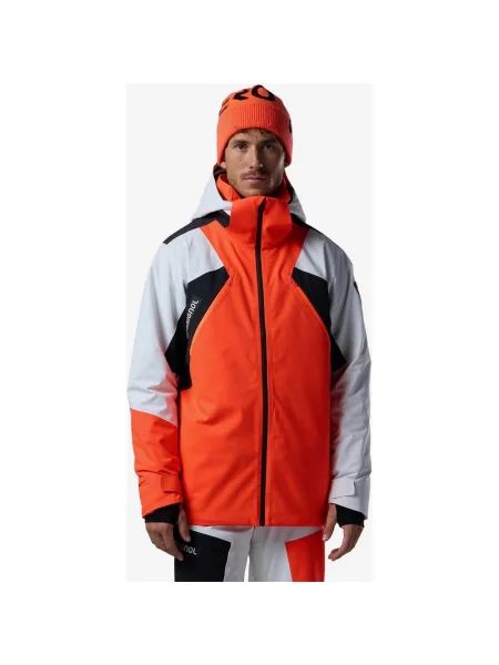 Kurtka z kapturem Rossignol Hero Insulated Ski pomarańczowy czarny S biały