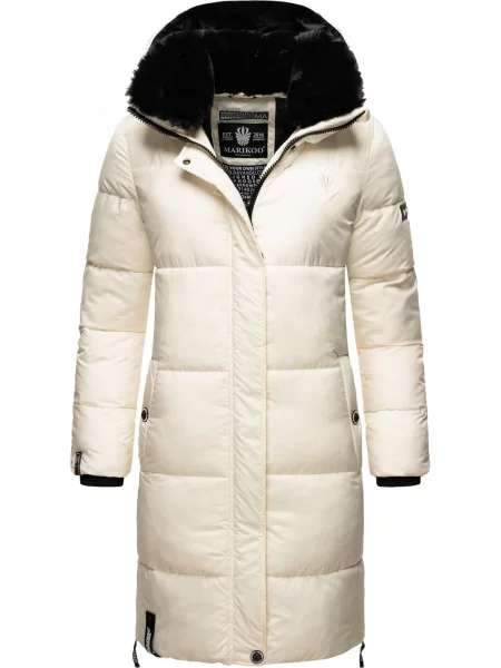 MARIKOO Palton de iarnă / negru alb