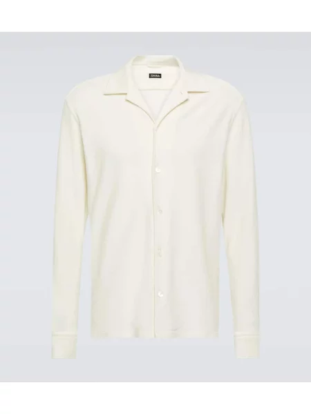 Cămașă Zegna de mătase alb