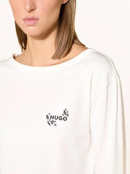 Hugo Koszulka Od Piżamy Casual beige beżowa