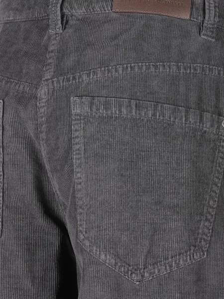 Pantaloni Brunello Cucinelli de catifea cord gri